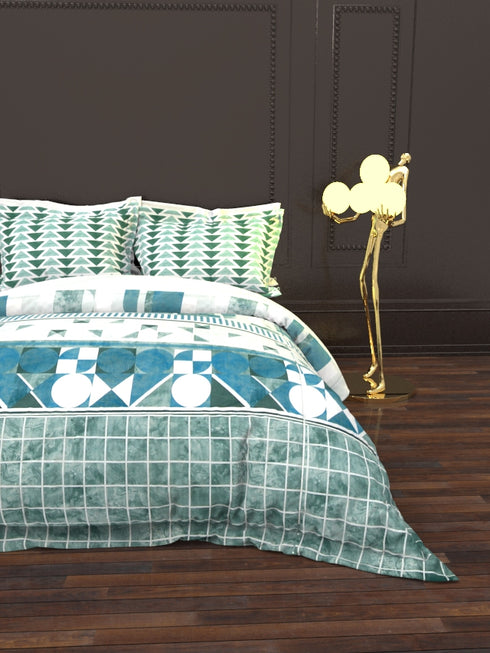 The White Moss DC London Double Bed 100% Cotton bedsheet with 2 pillow covers